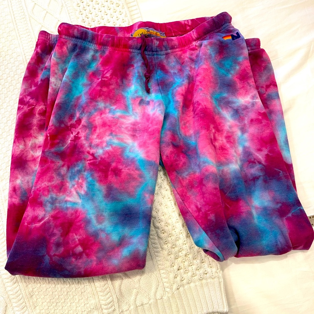 Woman’s Aviator Nation Tye Dye sweatpants-like new condition
